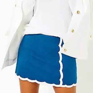 Lilly Pulitzer Michelina Barton Blue Mini Skort Size 16